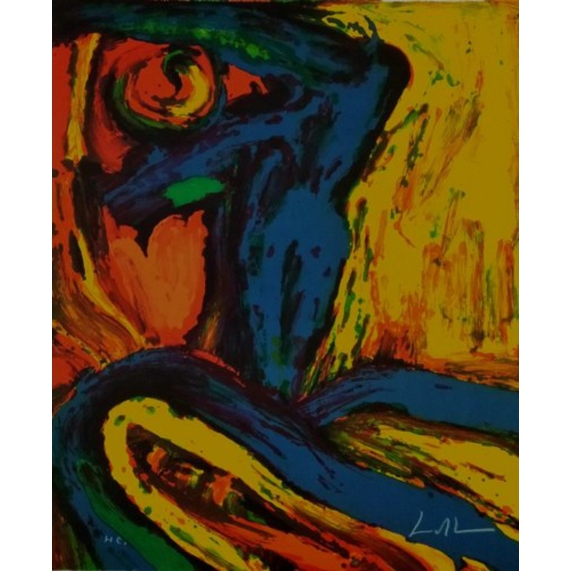 Bengt Lindstrom, Composition, 1985, Lithograph for sale at Pamono