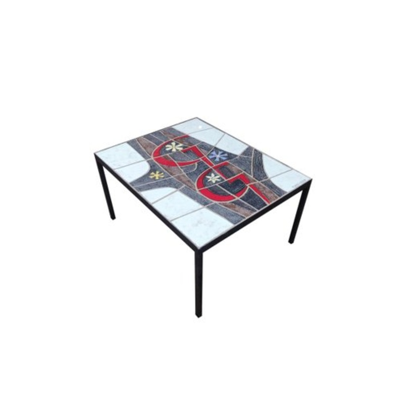 Ceramic Coffee Table by Paul Vermeire for Perignem, 1960s for sale at Pamono