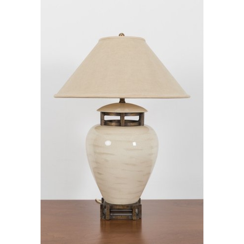 Ceramic Table Lamp with Classic Shapes for sale at Pamono