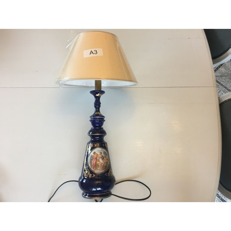 Cobalt Porcelain Table Lamp, 1980s for sale at Pamono