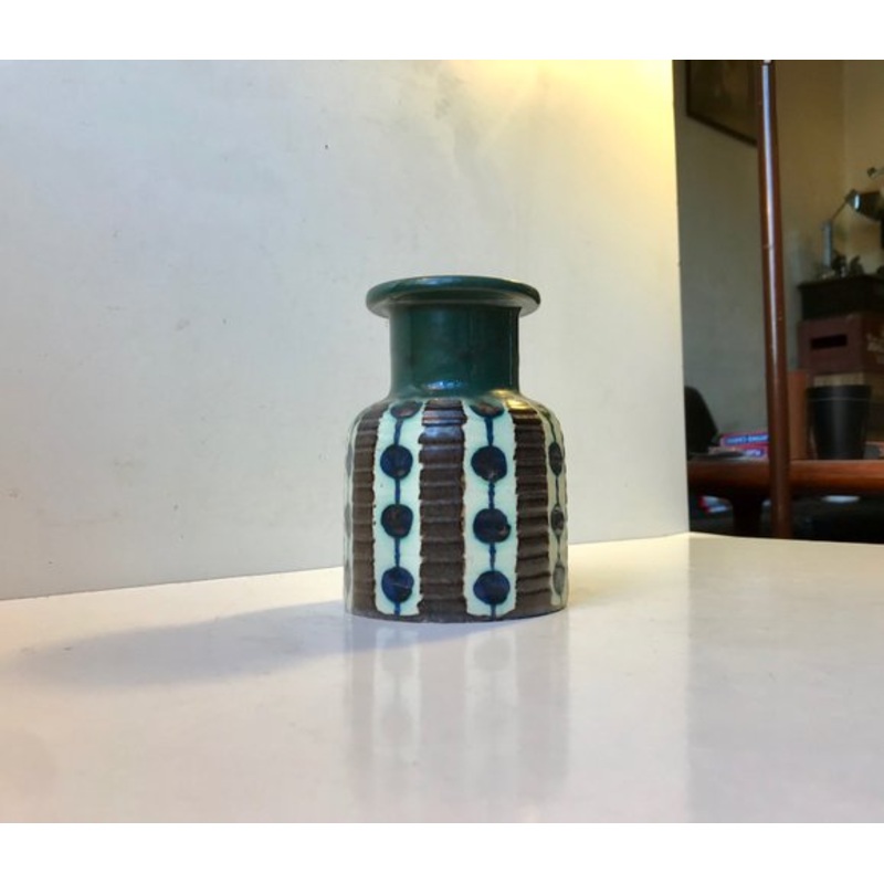 Danish Modern Ceramic Vase by Max Thorsbro for Thorsbro, 1960s for sale at Pamono