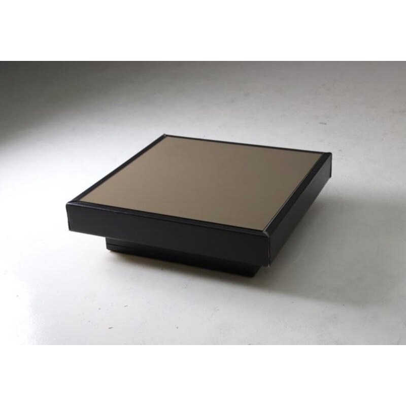 Leather Wrapped Coffee Table by Sonja Wasseur, 1977 for sale at Pamono