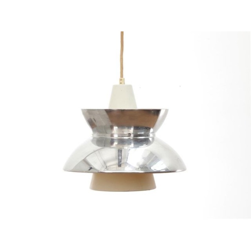 Mid-Century Modern Scandinavian Chrome Doo-Wop Pendant Lamp from Louis Poulsen for sale at Pamono