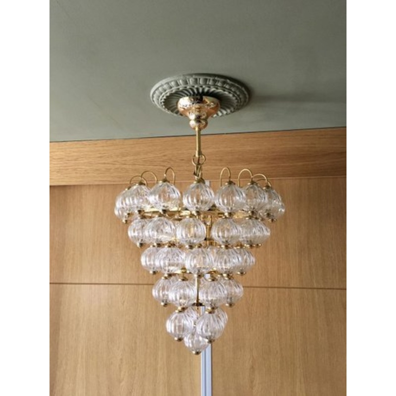 Murano Glass Spheres Ceiling Lamp by Paolo Venini for Venini, 1980s for sale at Pamono