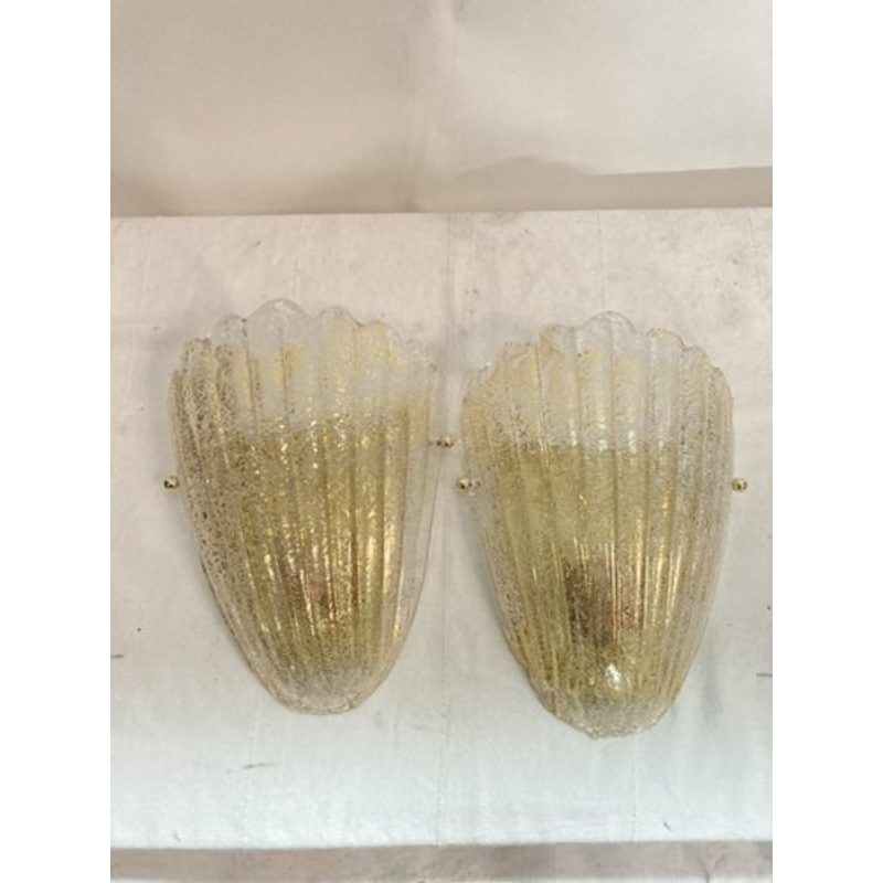 Murano Glass Wall Lights, 1980s, Set of 2 for sale at Pamono