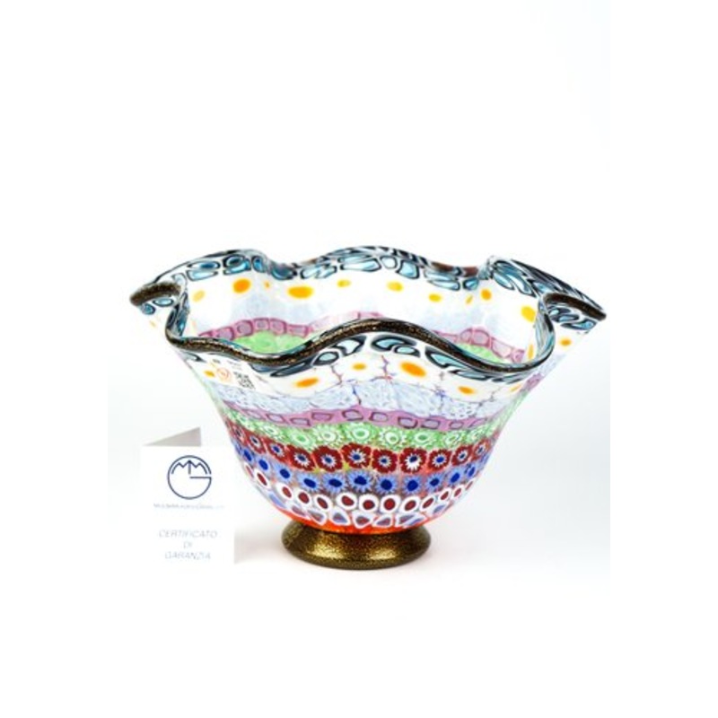 Murrina Millefiori Glass Bowl by Imperio Rossi for Made Murano Glass, 2019 for sale at Pamono