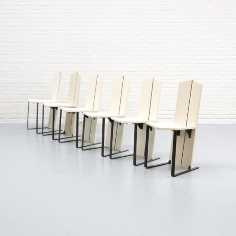 Postmodern Dining Chairs, 1980s, Set of 6 for sale at Pamono