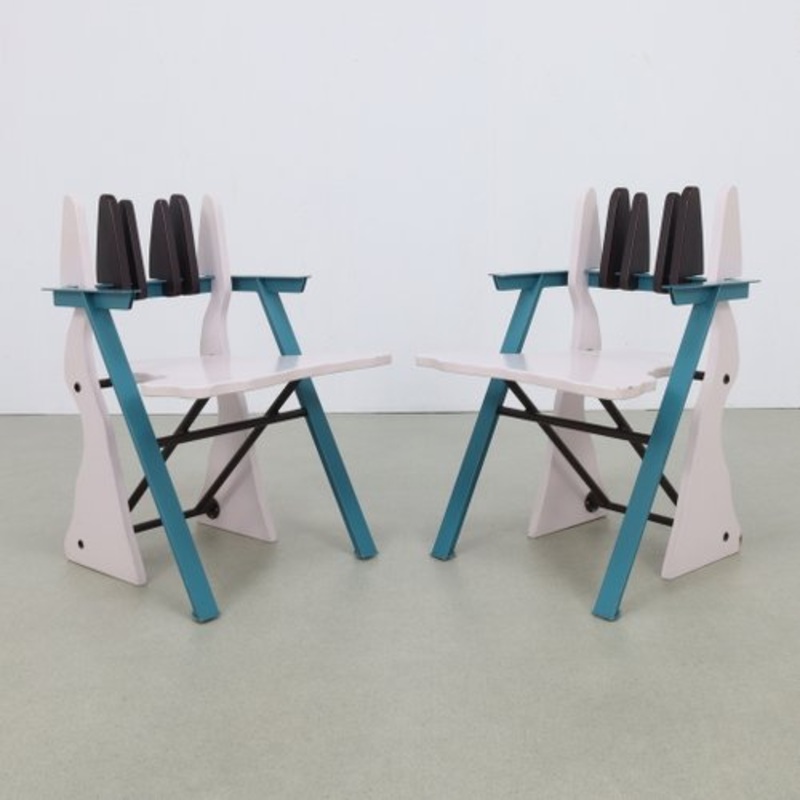 Set of Vintage Armchairs, 1980s for sale at Pamono