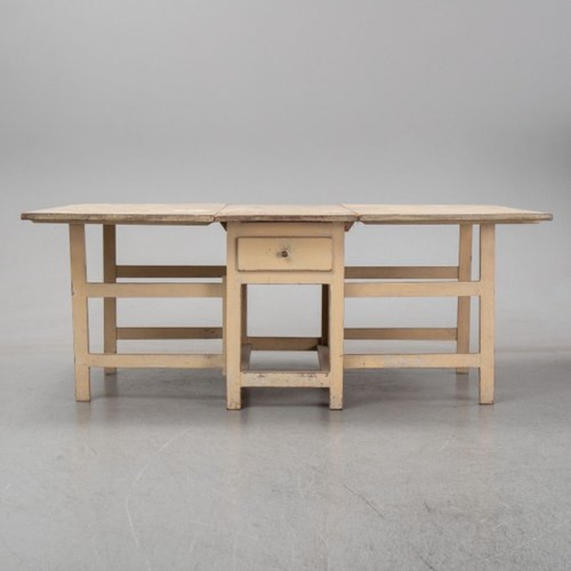 Swedish Folding Dining Table, 1880s for sale at Pamono
