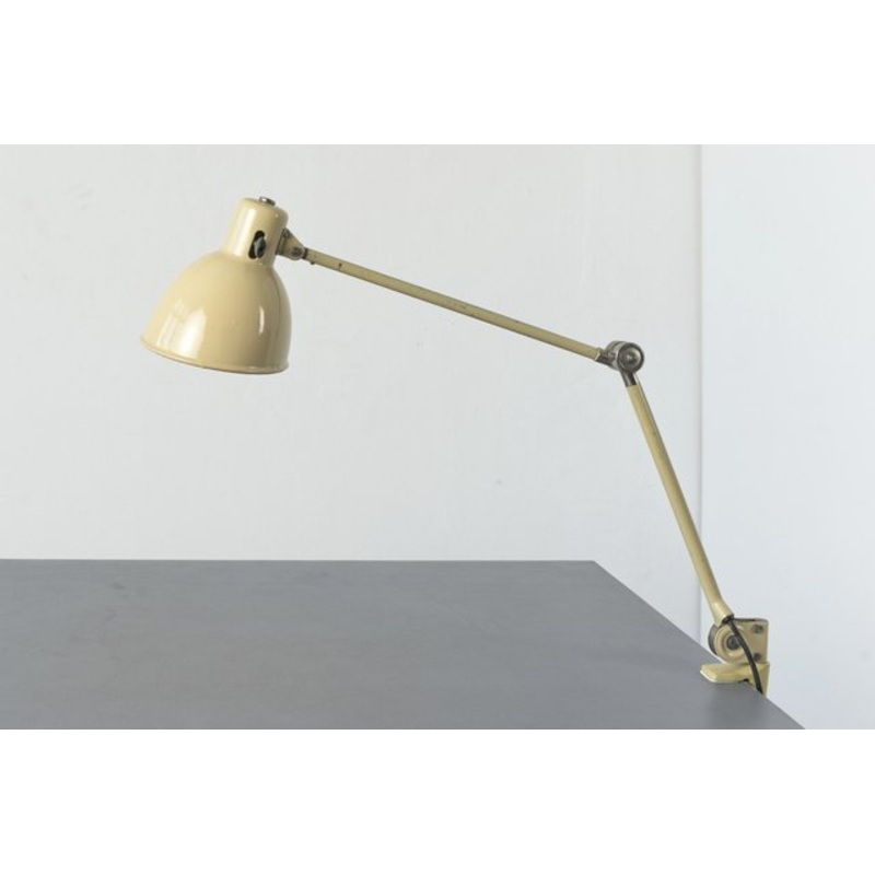 Swiss Cream-Colored Clamp Table Lamp from b.a.g. Turgi, 1930s for sale at Pamono