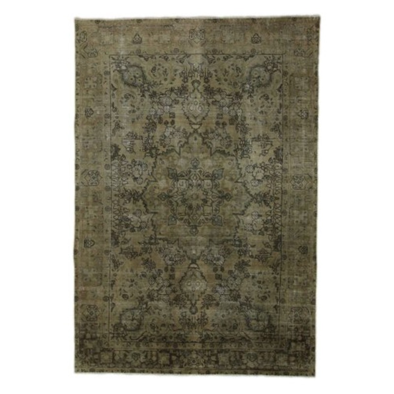 Vintage Hand-Knotted Reworked Middle Eastern Rug for sale at Pamono-SZS-2143302