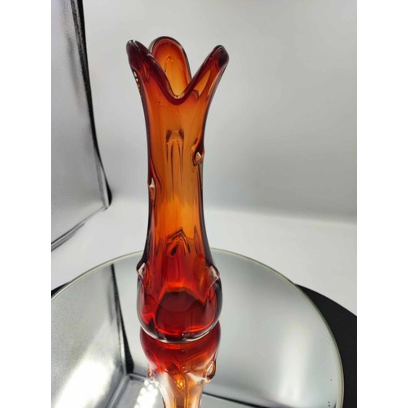 Vintage Polish Glassworks Laura Vase, 1970s for sale at Pamono