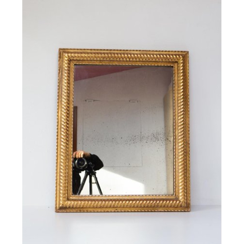 19th Century Gilded French Mirror for sale at Pamono