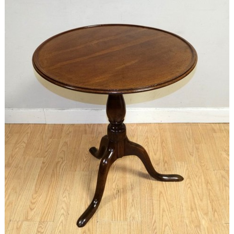 20th Century Edwardian Brown Tilt Top Table with Tripod Legs for sale at Pamono