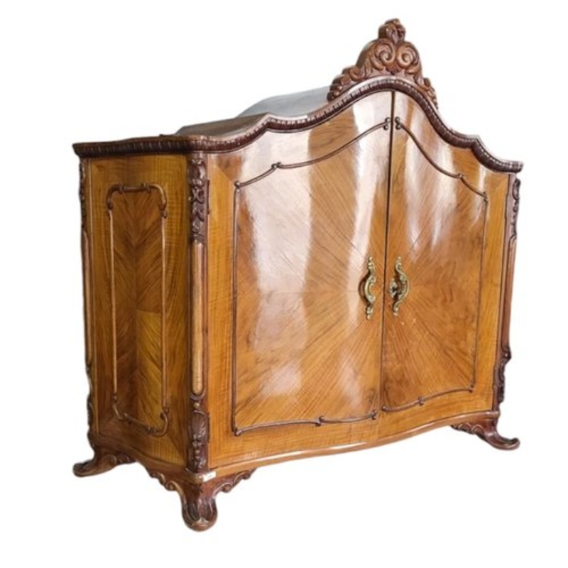 Antique Louis XV Carved Wood Cabinet for sale at Pamono