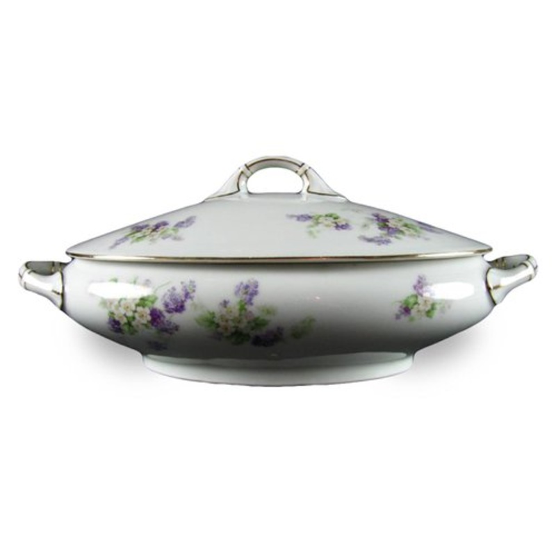 Antique Oval Soup Tureen with Flowers from Thomas for sale at Pamono