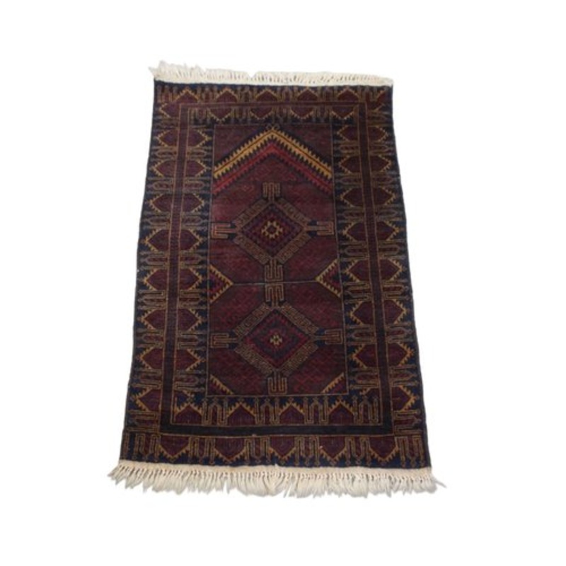Decorative Rug with Dark Shades for sale at Pamono
