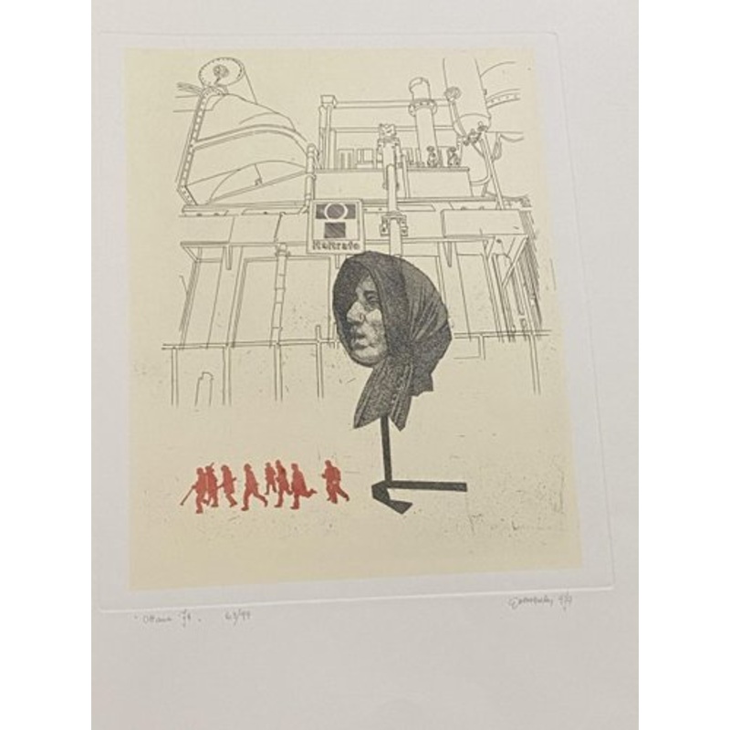 Giuseppe Guerreschi, Composition, 1974, Etching for sale at Pamono