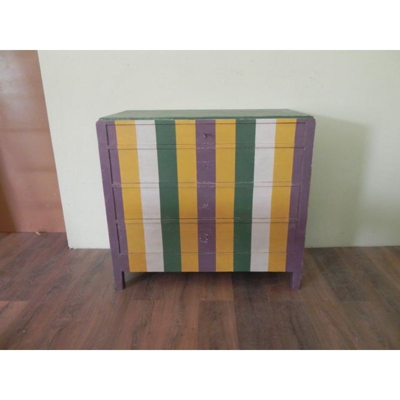 Lacquered Stripped Dresser for sale at Pamono