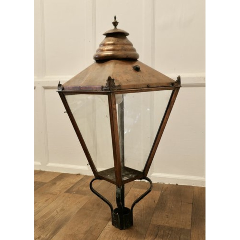 Large Copper Lantern, 1920s for sale at Pamono