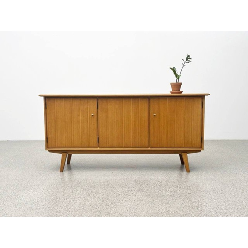 Mid-Century Brown Wooden Sideboard for sale at Pamono