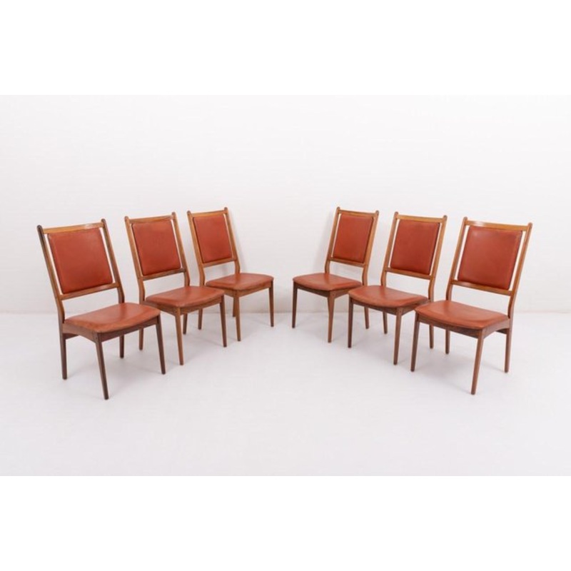 Mid-Century Modern Danish Chairs by Hugo Frandsen for Spttrup Stolfabrik, Set of 6 for sale at Pamono