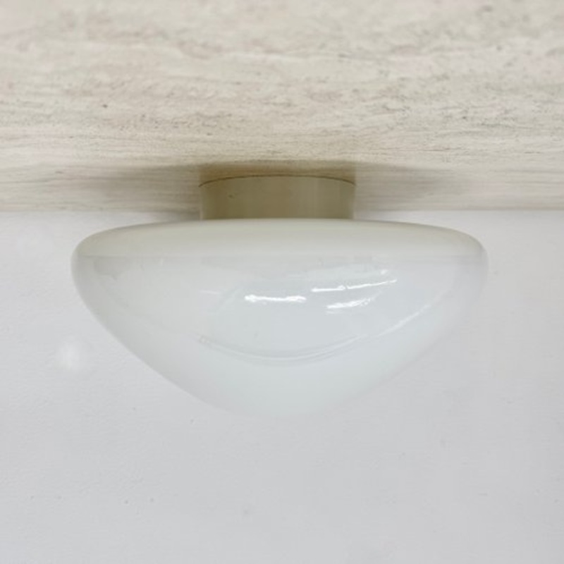 Mid-Century Modern German Glass 961 Ceiling Lamp by Wilhelm Wagenfeld for Lindner, 1950s for sale at Pamono