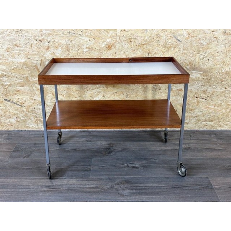 Serving Cart in Walnut and Teak by Walter Wirz for Wilhelm Renz, 1960s-1970s for sale at Pamono