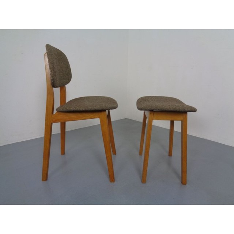 Set of Beech Chair & Stool, 1960s for sale at Pamono