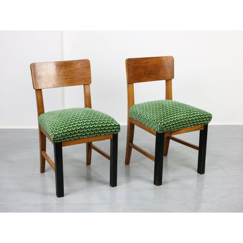 Set of Vintage Art Deco Dining Chairs for sale at Pamono