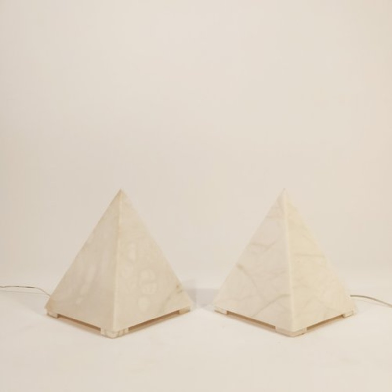 Spanish Alabaster Table Lamps, 1950s, Set of 2 for sale at Pamono