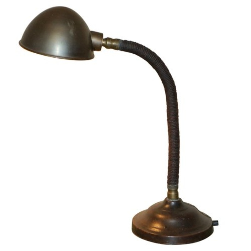 Vintage Art Deco Bankers Table Lamp, 1930s for sale at Pamono