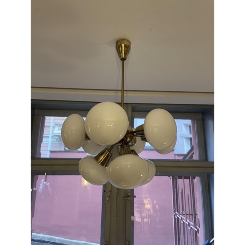 Vintage Bronze Chandelier Sputnik for sale at Pamono