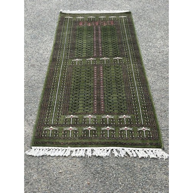 Vintage Green Runner Rug for sale at Pamono