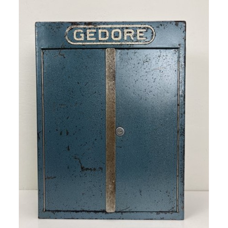 Vintage Industrial Metal Wall Mounted Tool Storage Cabinet, 1950s for sale at Pamono