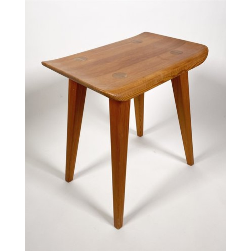 Vintage Swedish Pine Stool Model Visings by Carl Malmsten for Karl Andersson & Sner, 1970s for sale at Pamono
