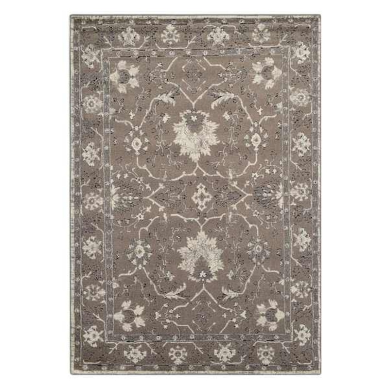 Antiqua Dark Grey Floral Accent Rug 3×4 | At Home