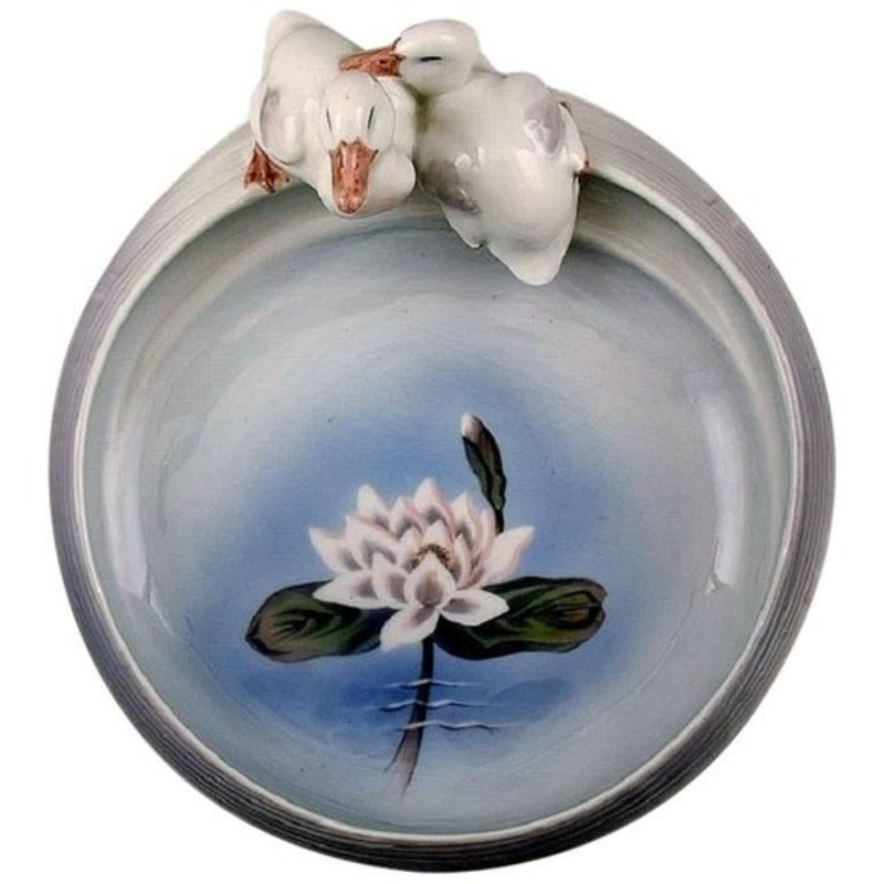 Art Nouveau Dish with Ducks Number 1/358 from Royal Copenhagen, 1960s for sale at Pamono
