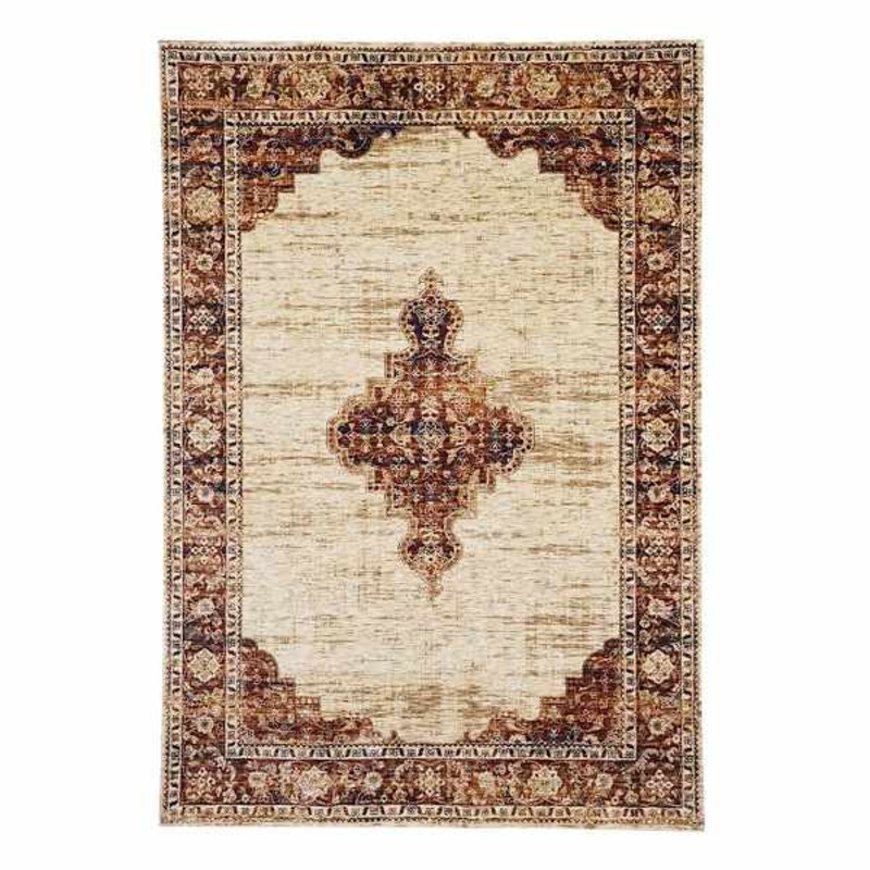 (B510) Red Traditional Open Medallion Area Rug, 8×10