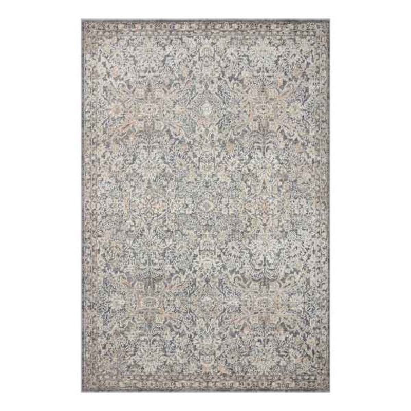 (B849) Providence Villa Grey Floral Area Rug, 8×10