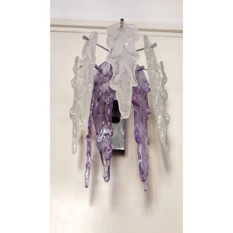 Crystal Wall Sconce, Italy, 1970s for sale at Pamono