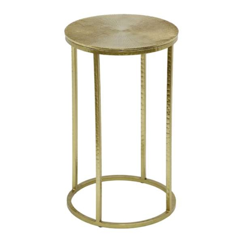 Juno Metal Accent Table, Gold Metallic