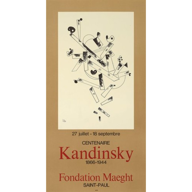 Kandinsky, Exhibition Poster, 1960s, Lithograph for sale at Pamono