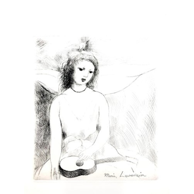 Marie Laurencin – Woman Angel – Original Etching 1946 for sale at Pamono