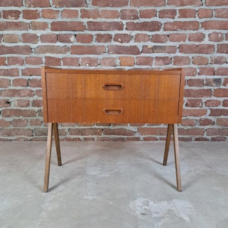Nightstand with Drawer, Denmark, 1960s for sale at Pamono