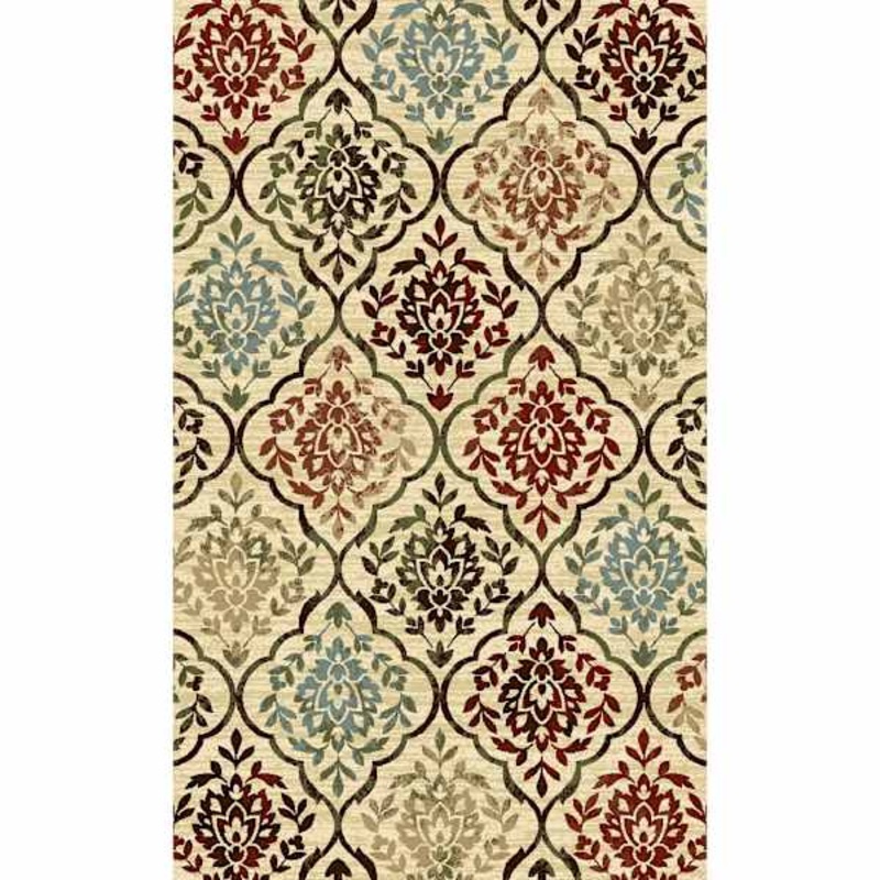 Oriental Ogee Floral Design Runner 2×7 | At Home