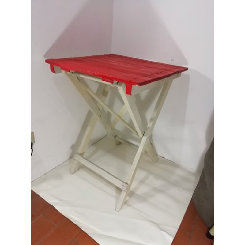 Vintage Italian Folding Outdoor Table in Wood, 1960s for sale at Pamono