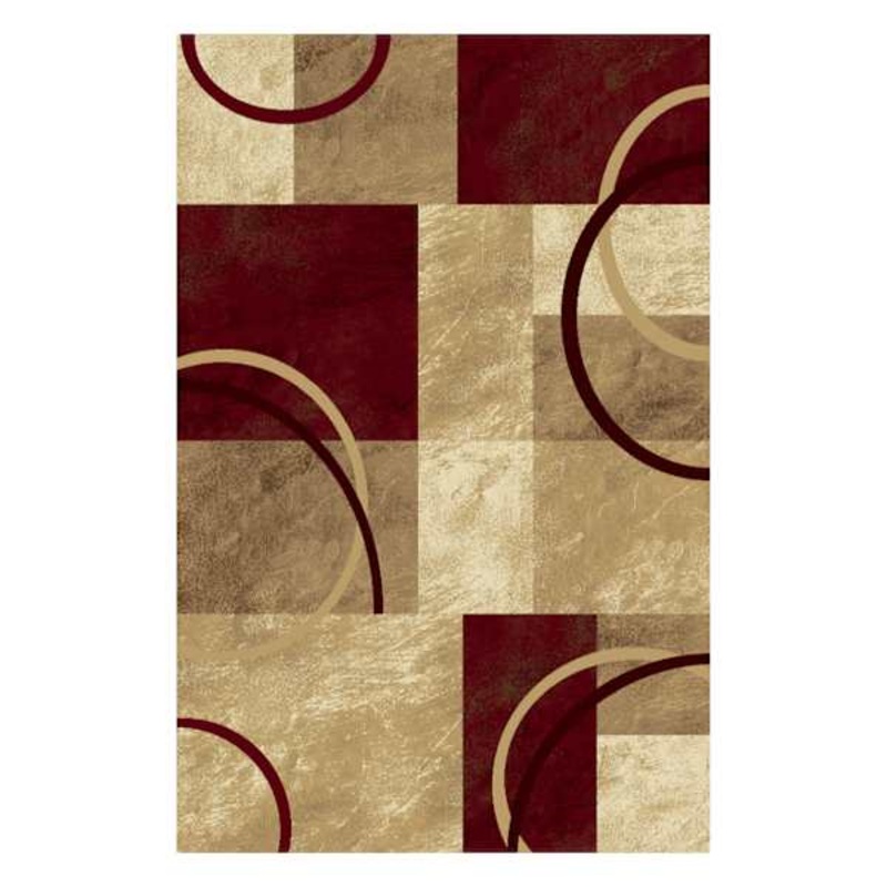 Superior Burgundy & Tan Geometric Area Rug 5×7 | Home Decor | At Home