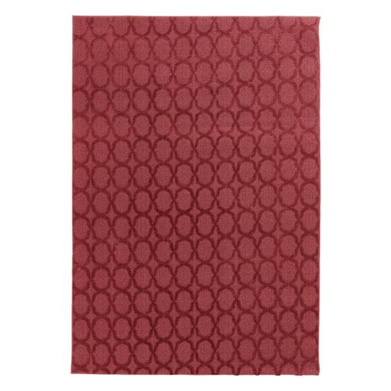 Verona Ruby Red Contour Area Rug 5×7 | At Home