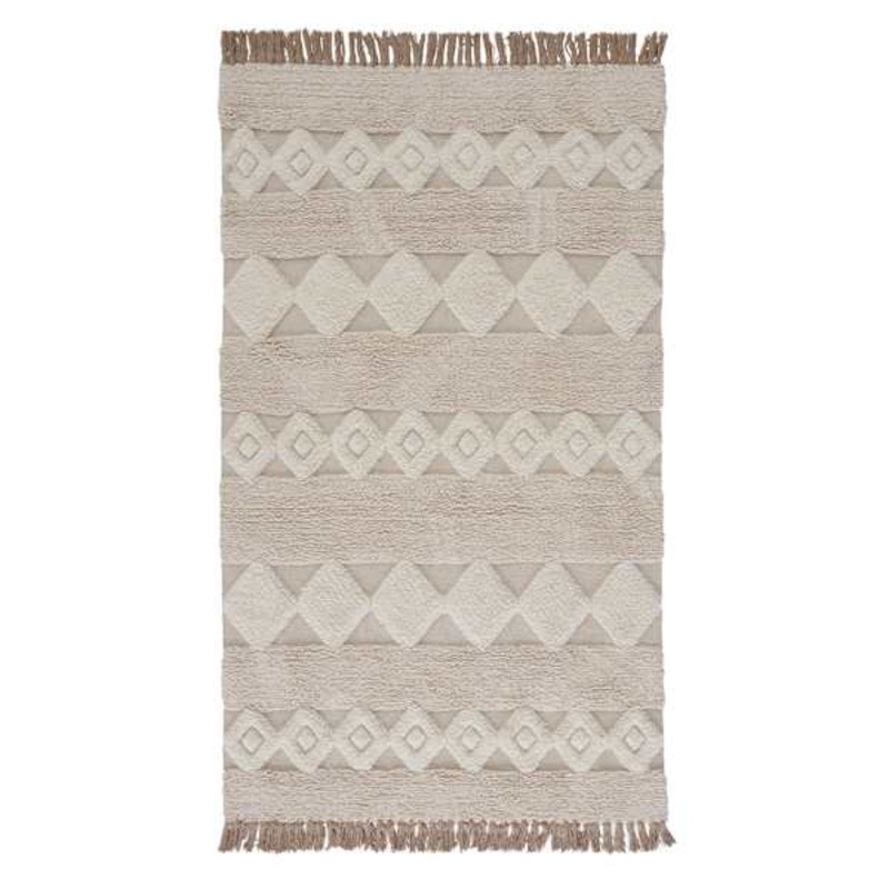 St. Marco Ivory Flatweave Diamond Design Area Rug 8×10 | At Home